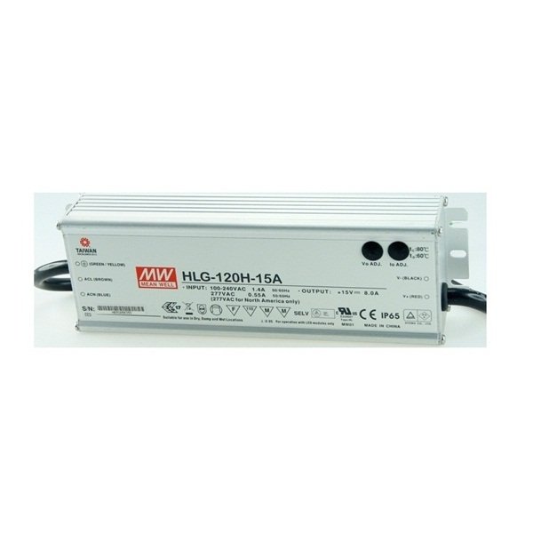 HLG-120H-15A 120W 15V/8.0A Sabit Voltaj Led Sürücü