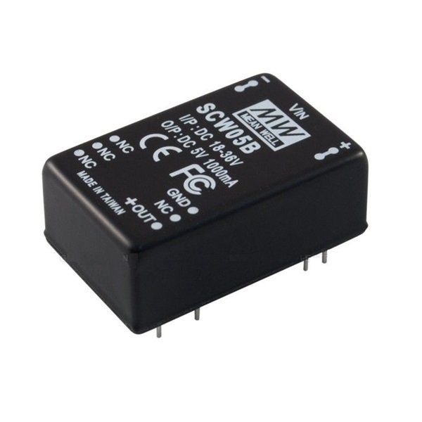 SCW05B-12 5W Regüleli Tek Çıkış DC-DC Converter