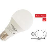 Helios 12W Beyaz Plastik Kasa Led Ampul