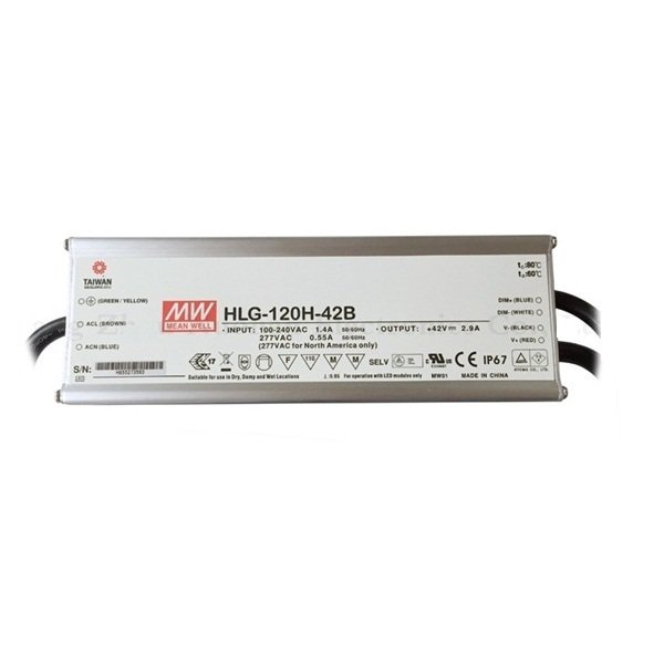 HLG-120H-42B 120W 42V/2.9A Sabit Voltaj Led Sürücü
