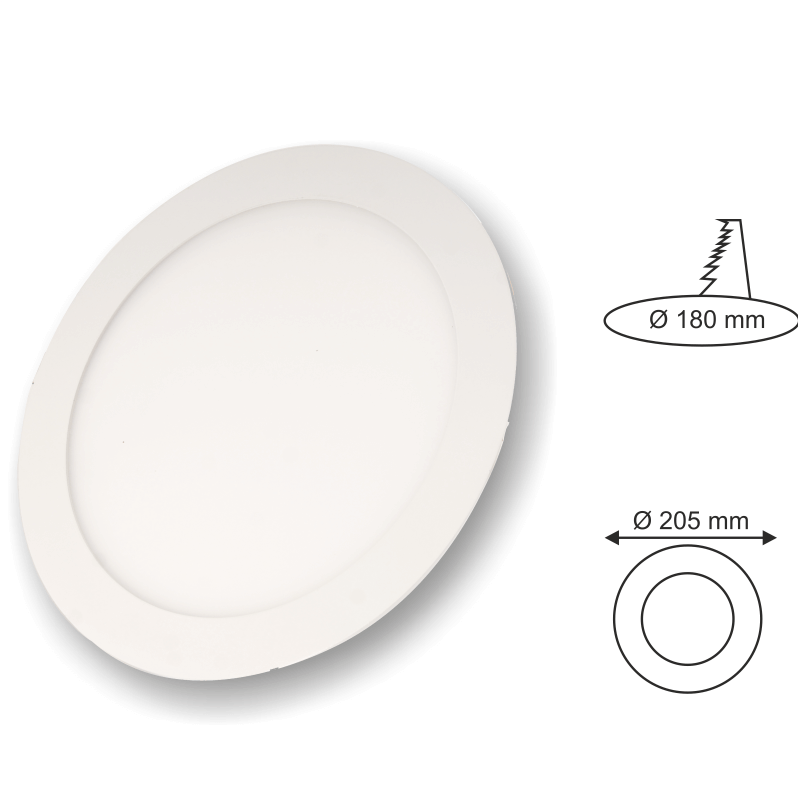 15W Beyaz Sıva Altı Yuvarlak Panel Led Armatür