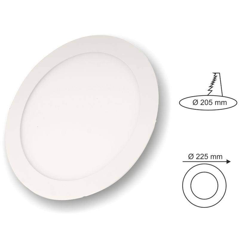 20W Beyaz Sıva Altı Yuvarlak Panel Led Armatür