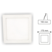 12W Beyaz Sıva Altı Kare Panel Led Armatür