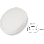 20W Günışığı Sıva Üstü Yuvarlak Panel Led Armatür