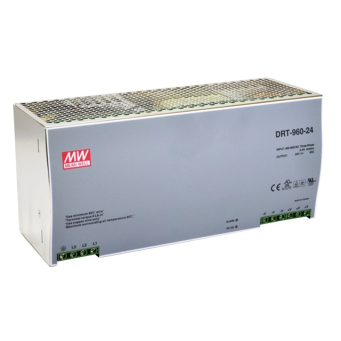 DRT-960-24 960W 24V/40,0A Trifaze Giriş SMPS