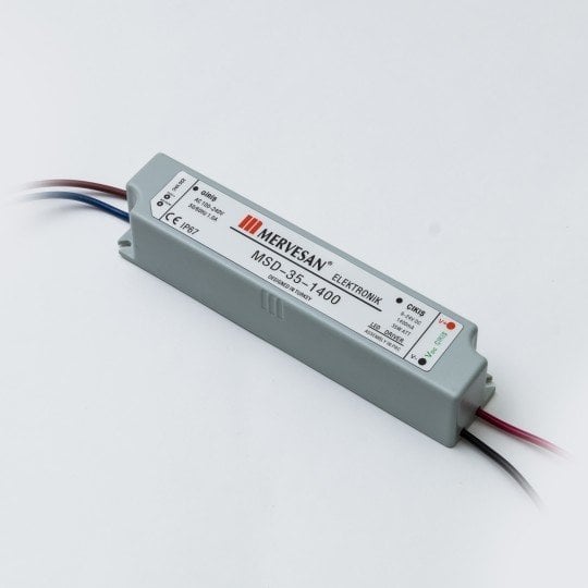 MSD-35-1400 35W 9-24Vdc/1400mA Sabit Akım IP67 Led Sürücü