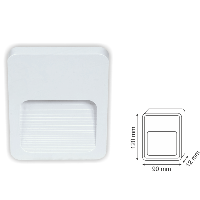 2W Mavi Led Duvar Aydınlatma Sensörü